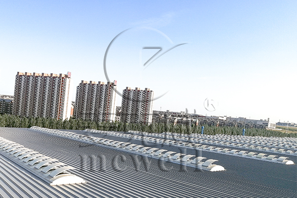 長春中潤裝配式鋼結構產業園—吉林圓拱型電動采光排煙天窗（上開式）